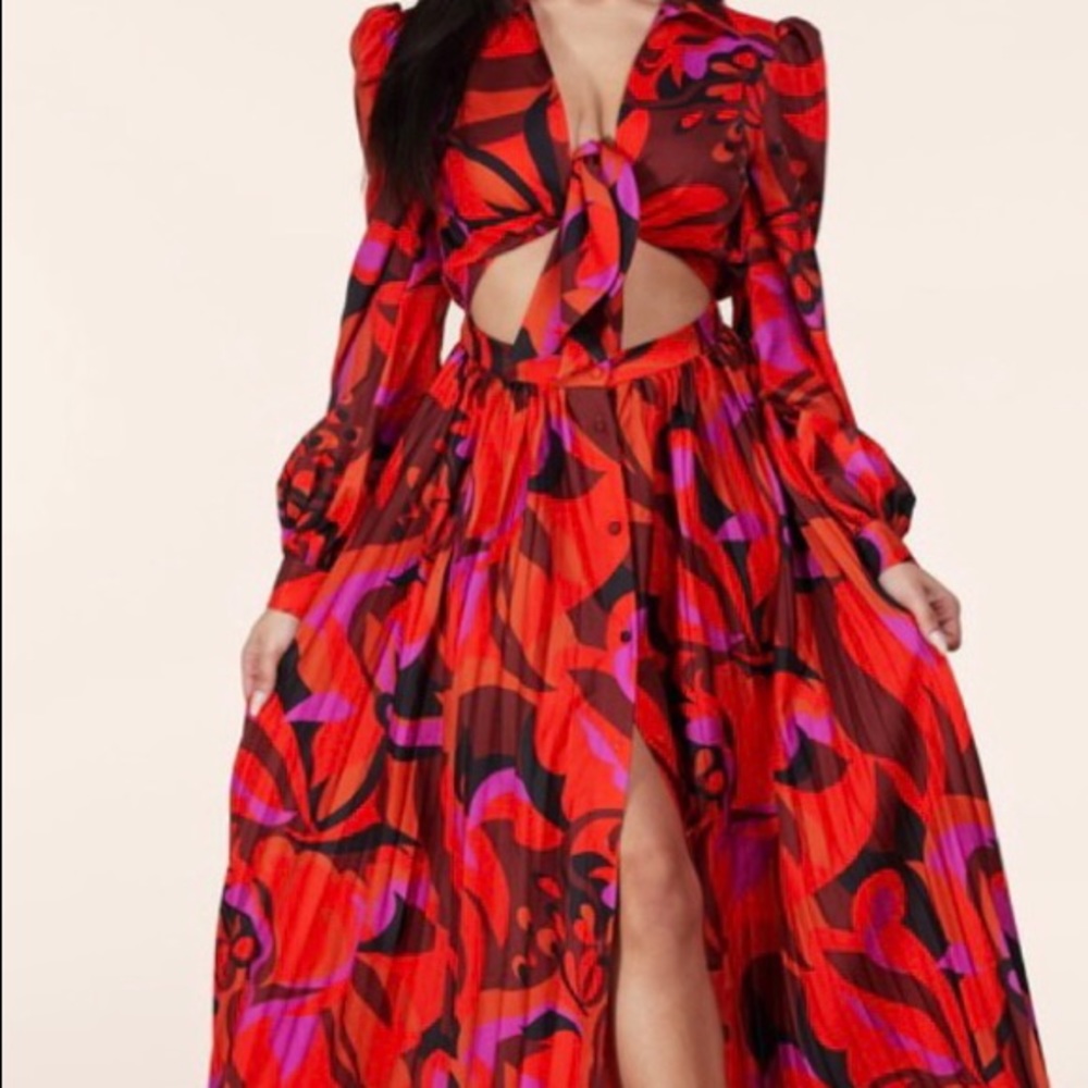 Abstract Maxi Dress